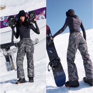Free People Movement Bunny Slope Printed Ski Pants Snow XSmall NWT